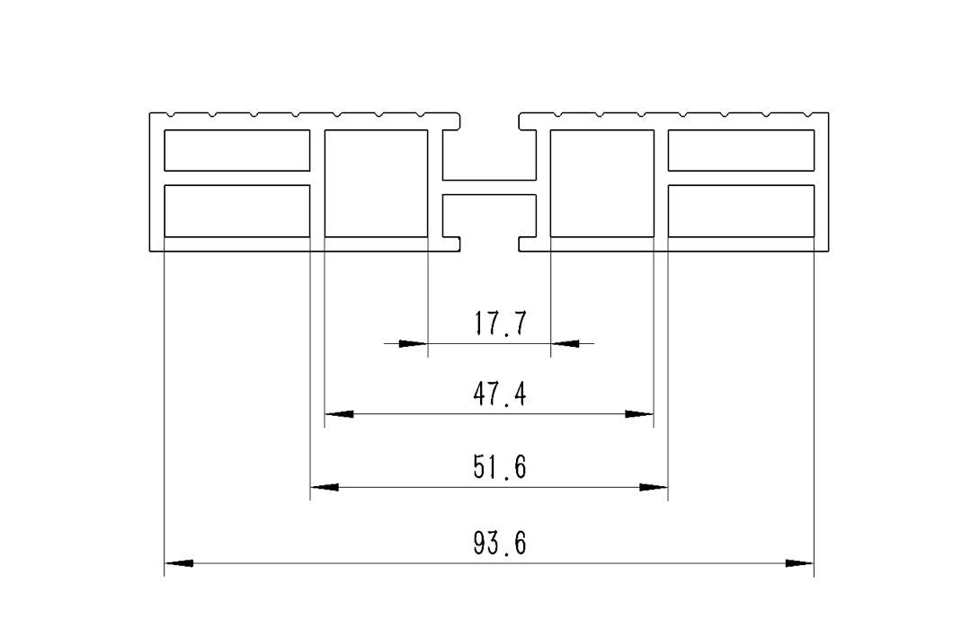 1x OZ165 Roof Cross Bar 1650mm