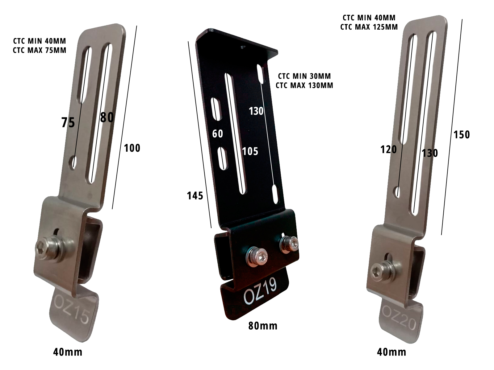 12x OZ19 Awning Gutter Mount Bracket
