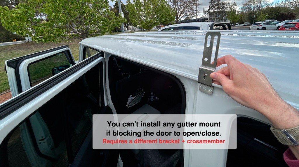 4x OZ19 Awning Gutter Mount Bracket