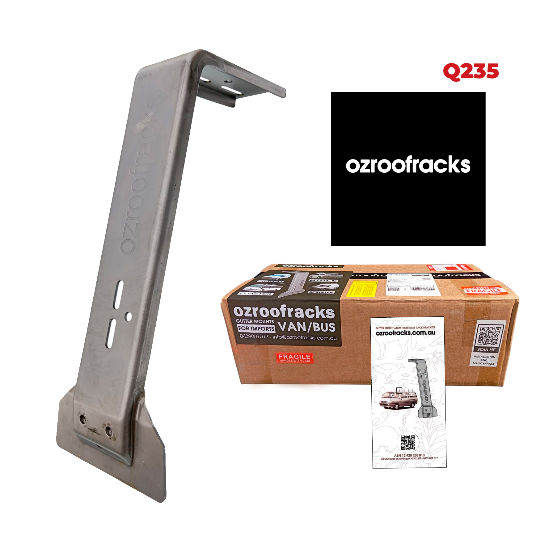 4x OZ44LS-BS Bare Carbon Steel Brackets 44CM