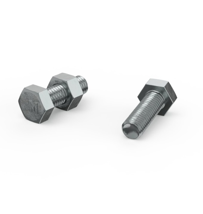 2x OZ8 Awning Set - M8 25mm hex head bolt, nut and washers