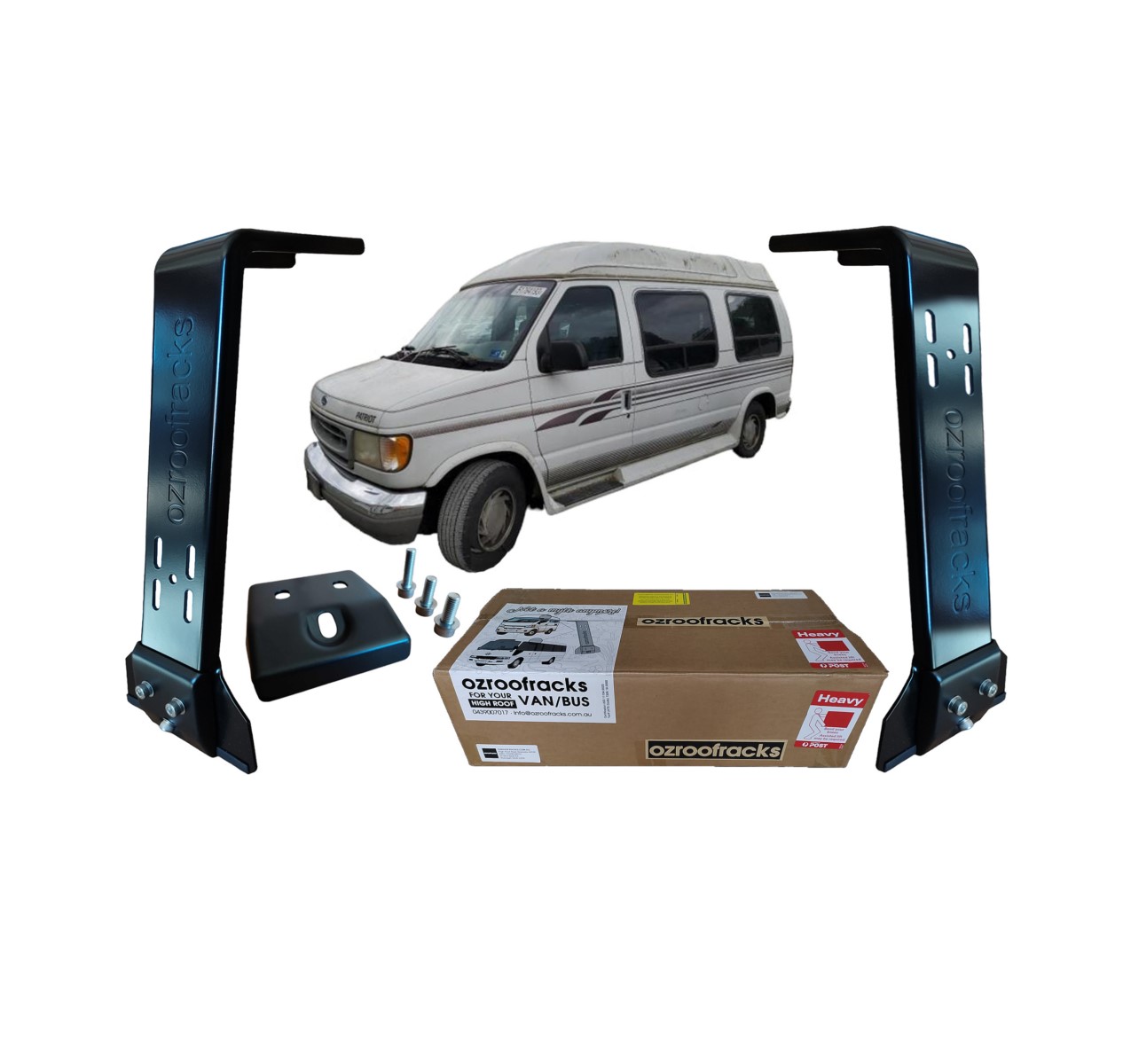 2x OZ44 Carbon Steel Brackets 44CM Ozroofracks
