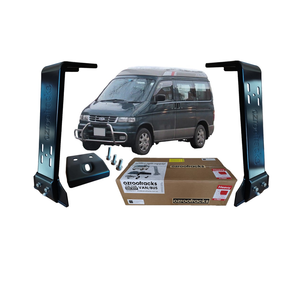 4x OZ44 Carbon Steel Brackets 44CM Ozroofracks