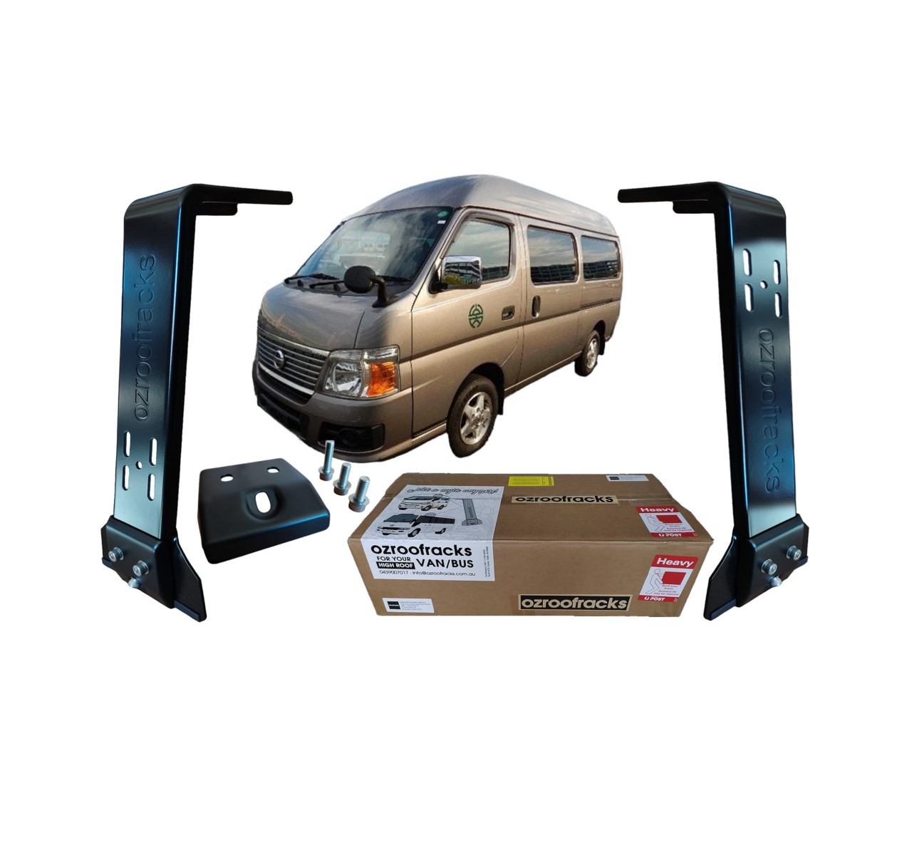 6x OZ44 Carbon Steel Brackets 44CM Ozroofracks