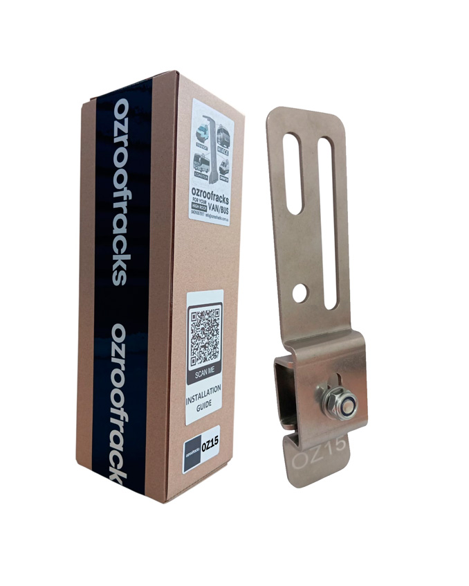 2x OZ15 Awning Gutter Mount Stainless Steel Bracket Ozroofracks