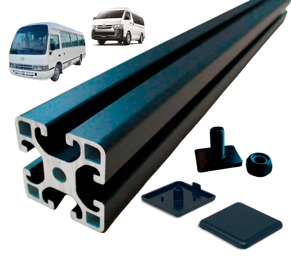 1x OZ4040 Black Anodized 6063-T5 Aluminium Extrusion T-Slot Profile Ozroofracks