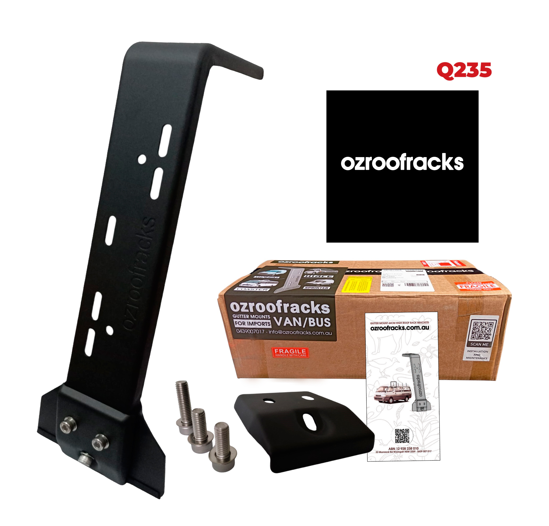 OZ44MS Multislots Carbon Steel Brackets 44CM Ozroofracks